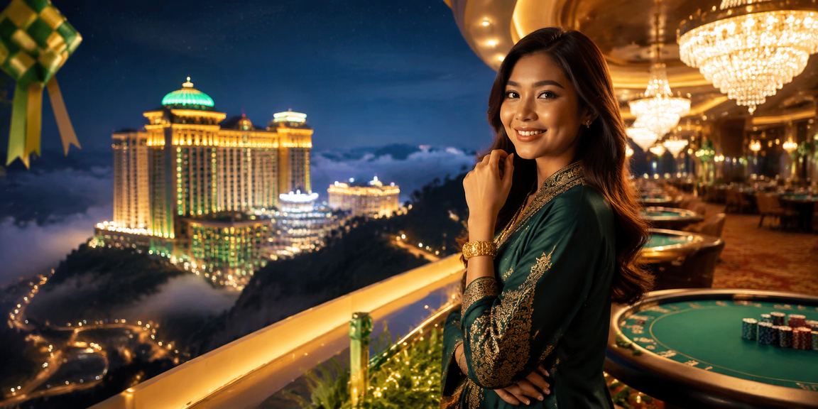 Suasana hiburan kasino di Genting Highlands semasa musim perayaan Hari Raya